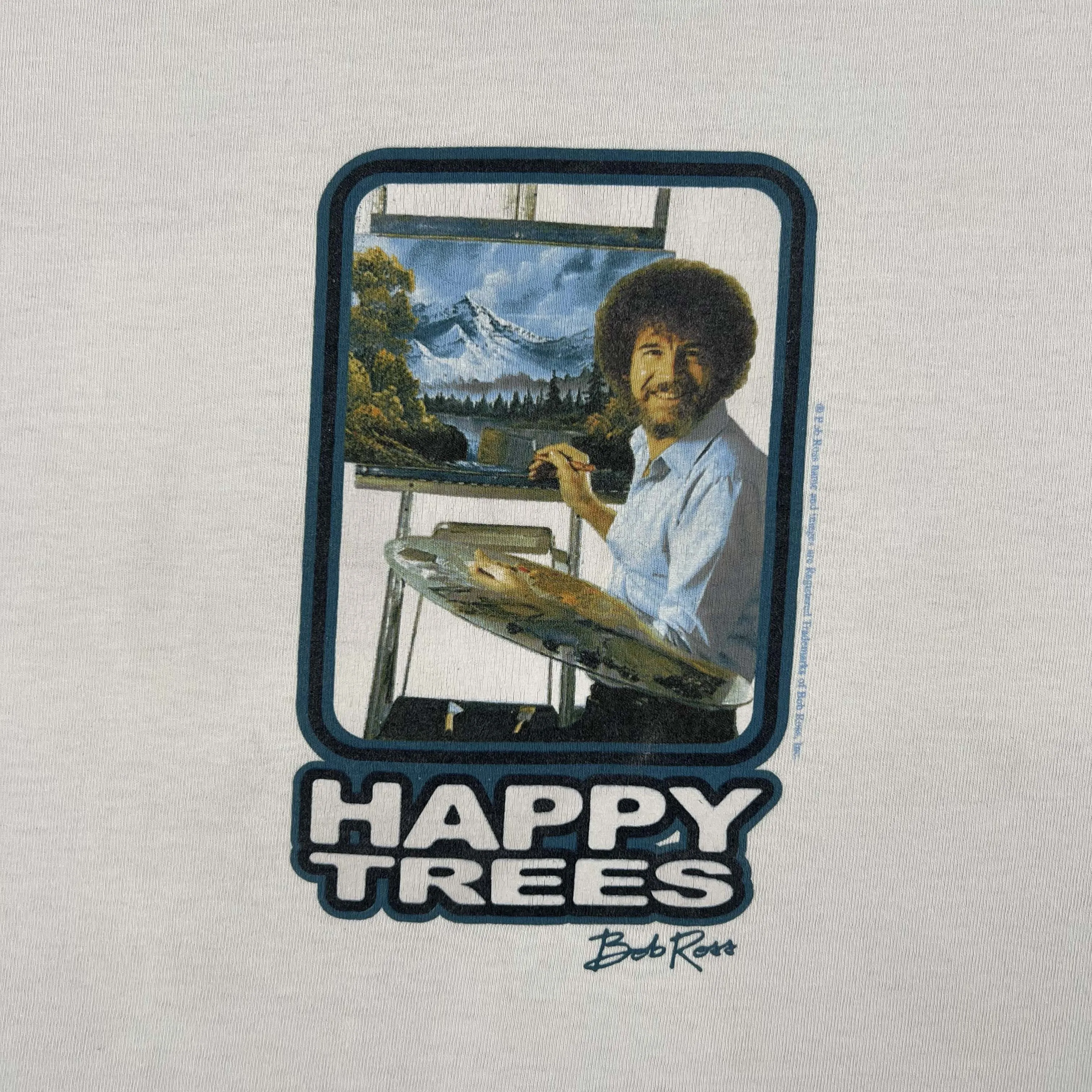 00s Bob Ross Ringer Tee- L