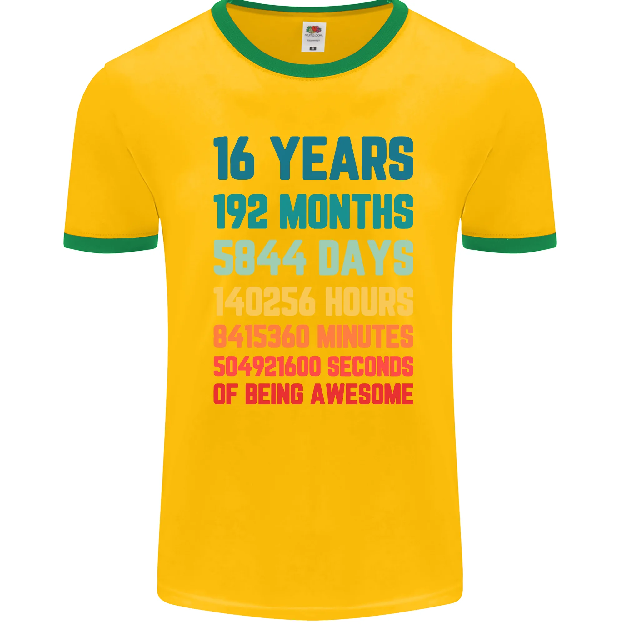 16th Birthday 16 Year Old Mens Ringer T-Shirt FotL