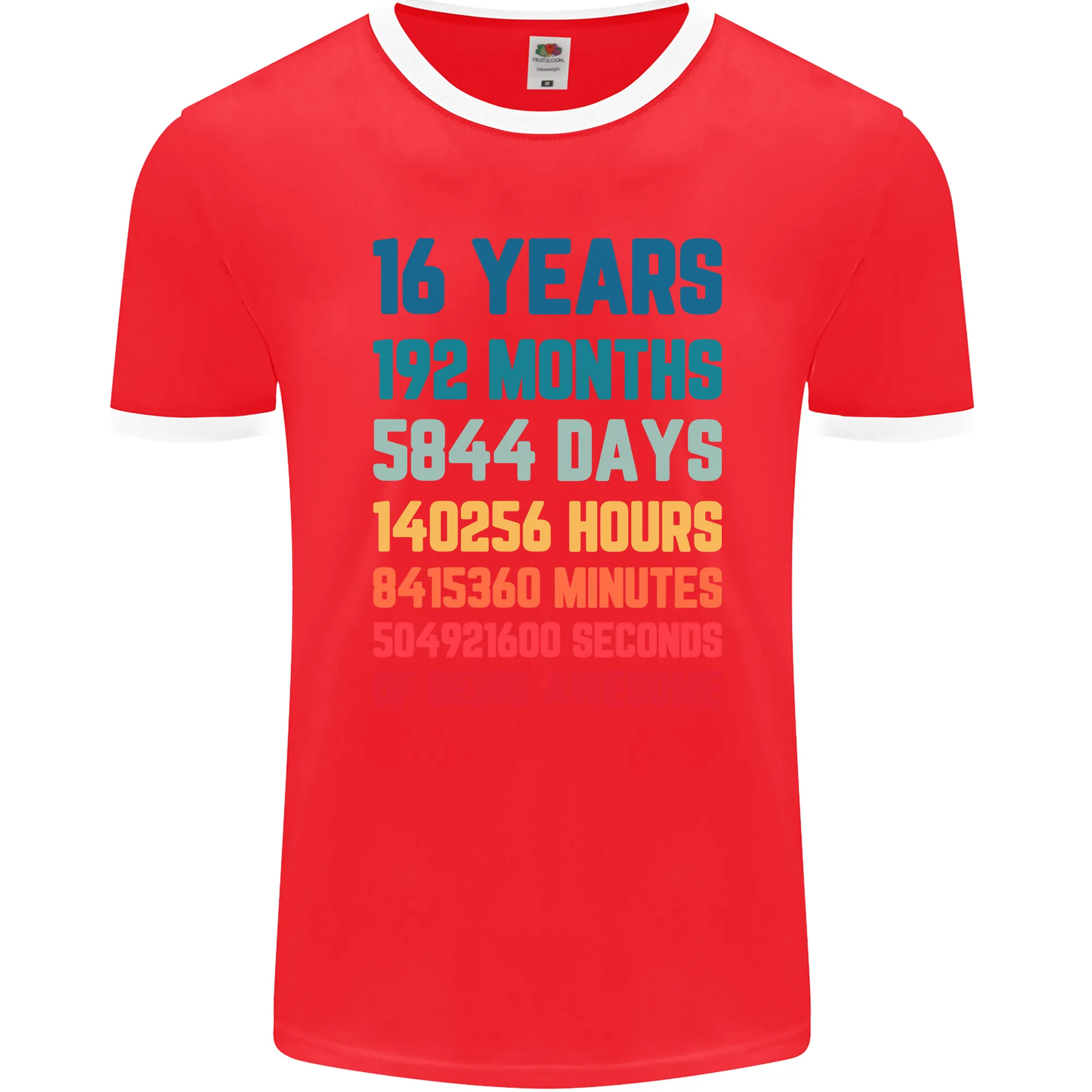 16th Birthday 16 Year Old Mens Ringer T-Shirt FotL