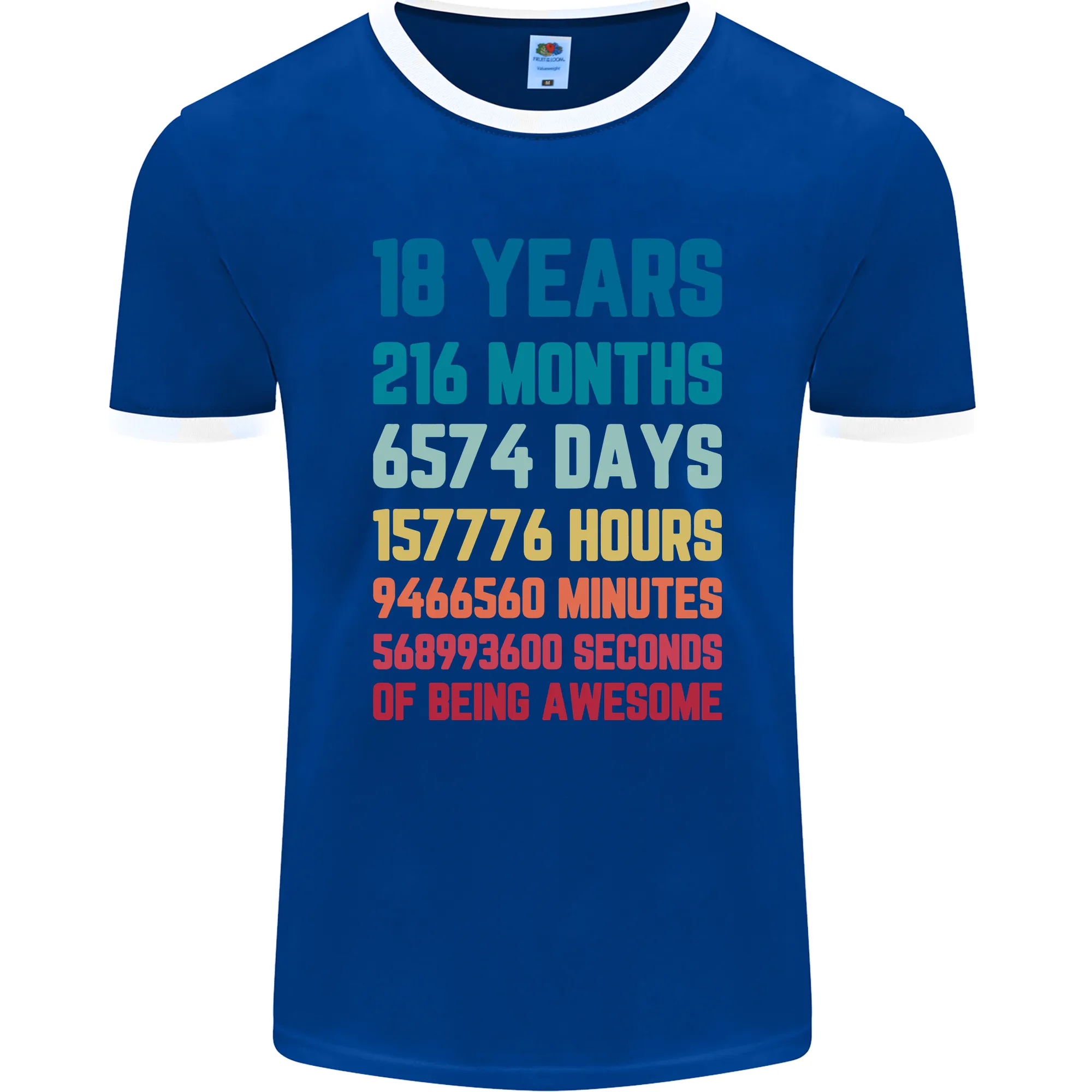 18th Birthday 18 Year Old Mens Ringer T-Shirt FotL