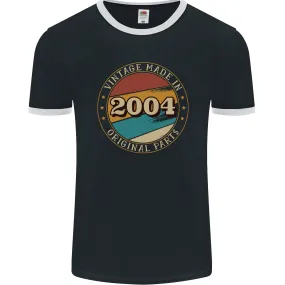 20th Birthday  Vintage Made In 2004 Mens Ringer T-Shirt FotL