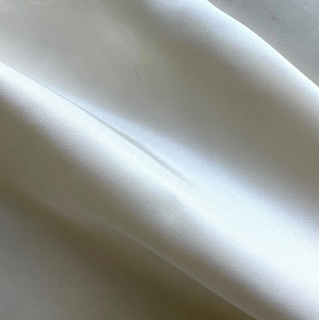 Alabaster Ivory Matte Silk Blend Duchess Satin (Made in Japan)