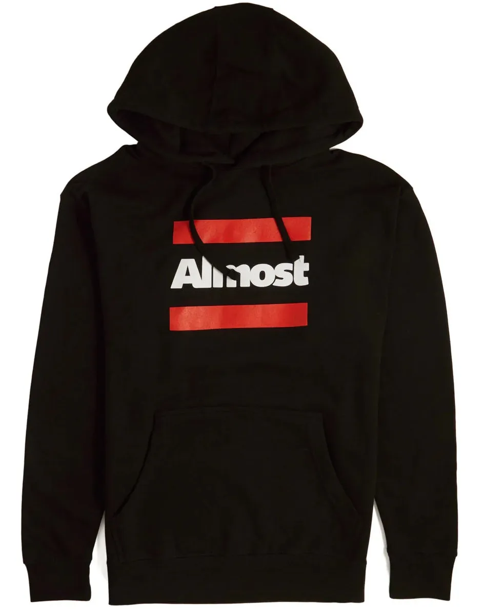 Almost Double Bar Hoodie, Black