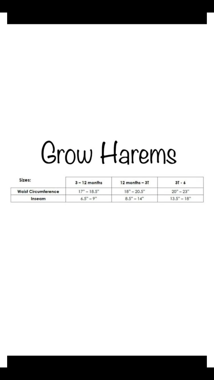 Blackroom Harem Shorts, Grow-With-Me