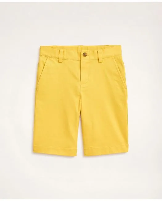 Brooks Brothers Boys Stretch Advantage Chino Shorts Bright Yellow