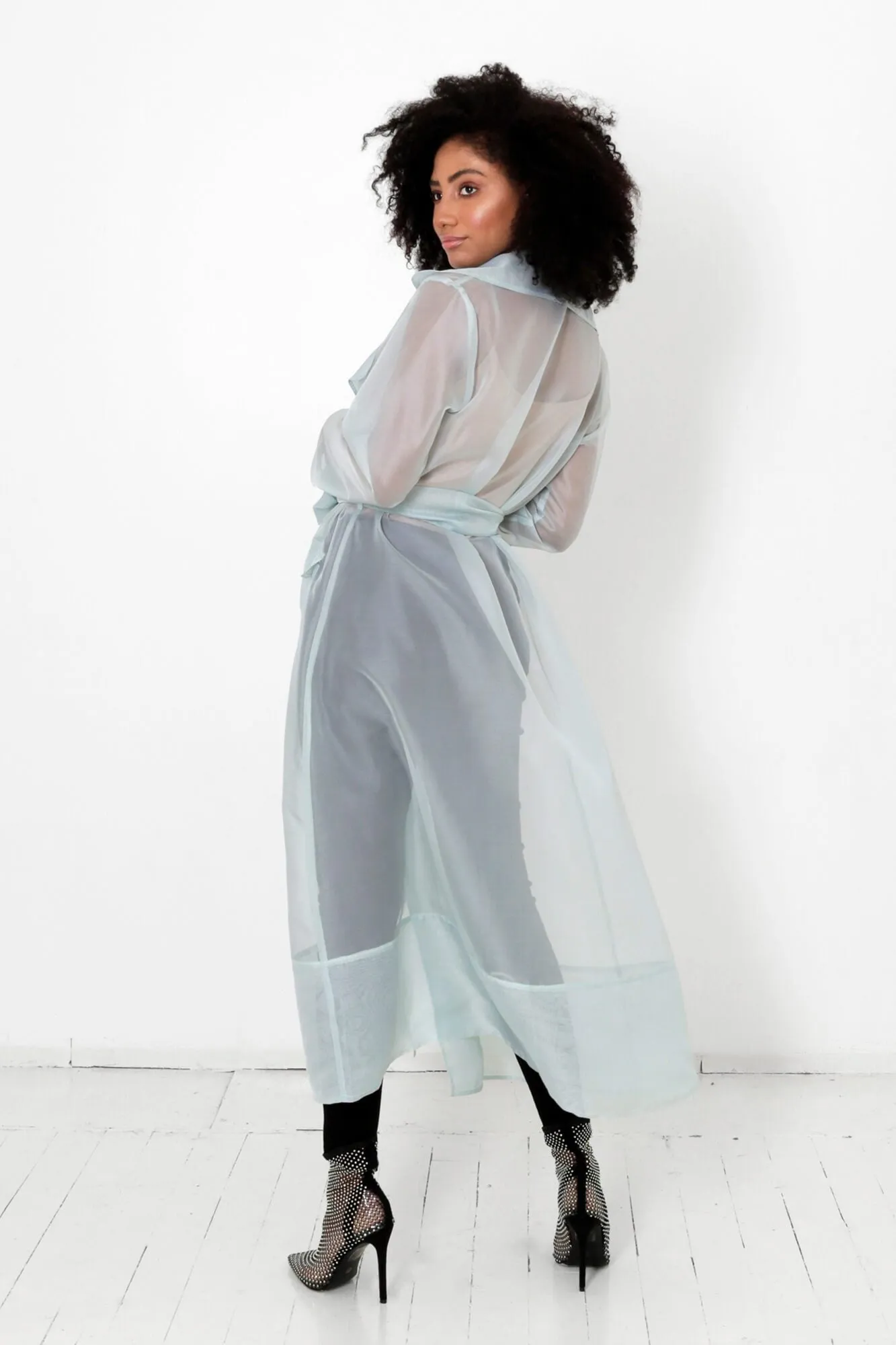 Cherish Organza Belted Trench