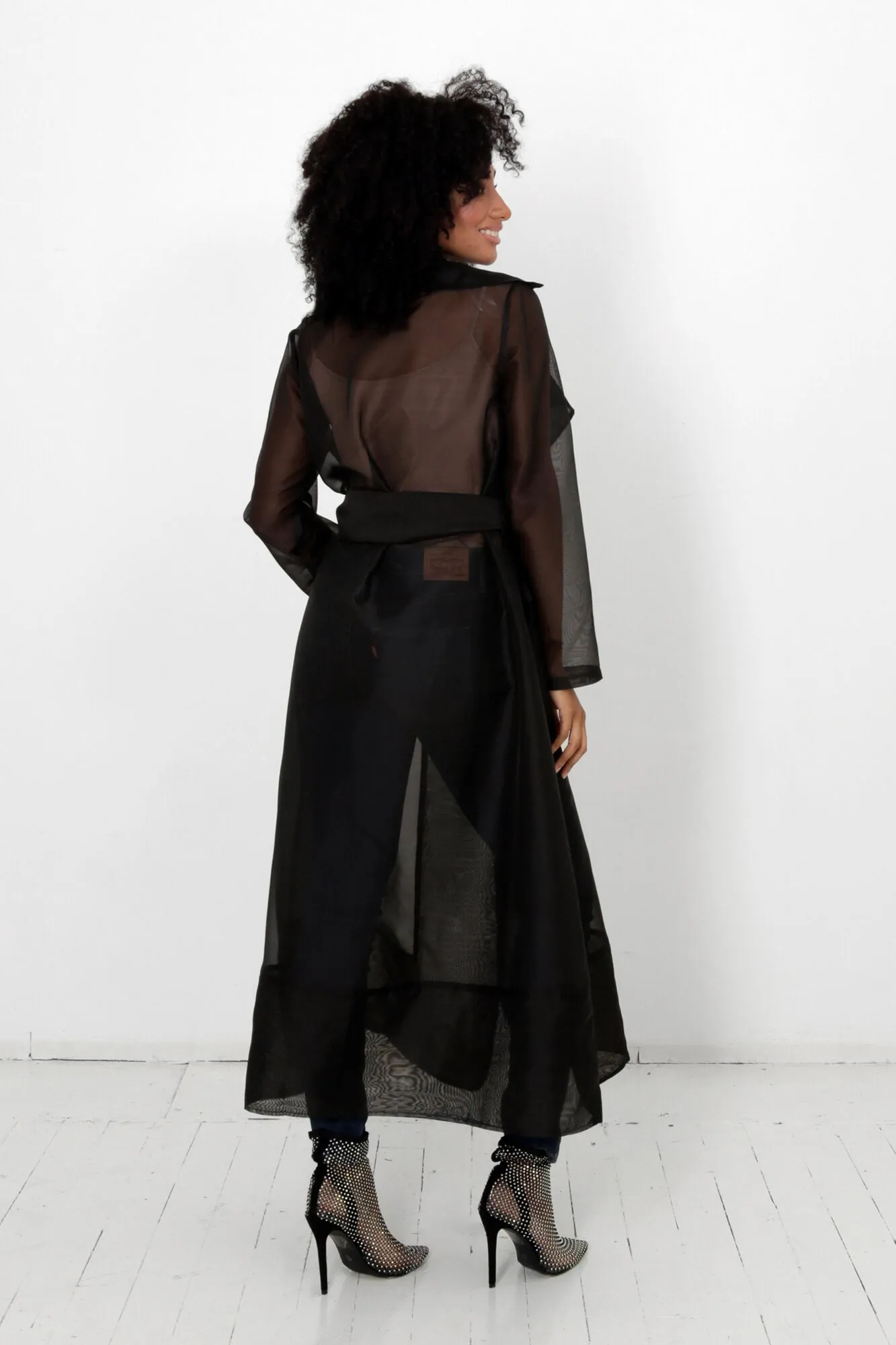 Cherish Organza Belted Trench