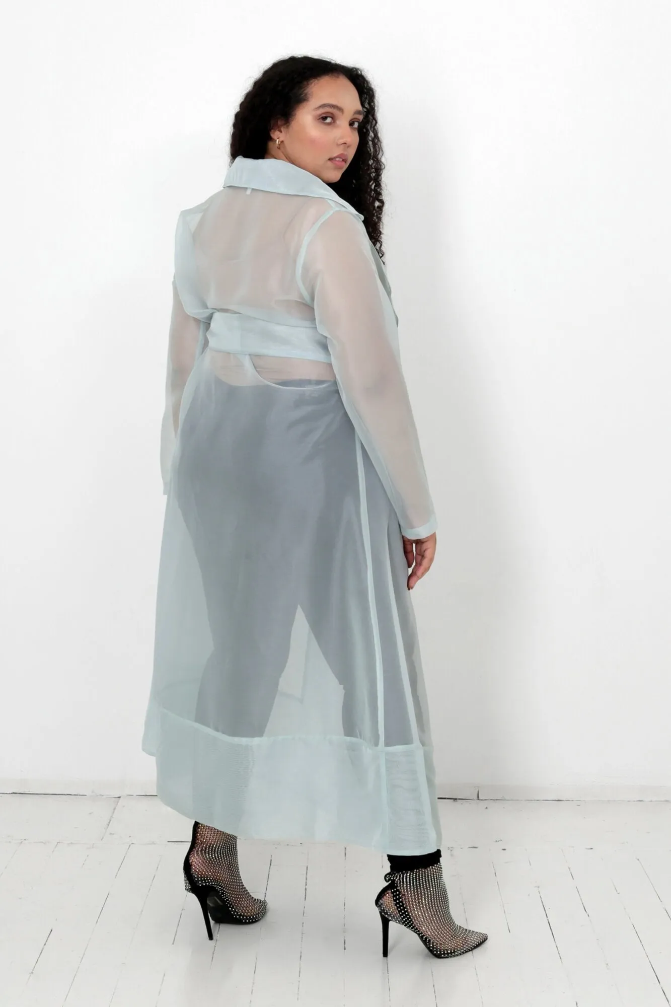 Cherish Organza Belted Trench