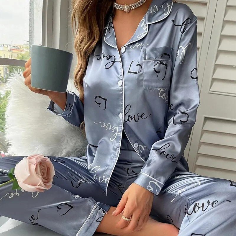 Comfortable and Lightweight Spring Floral Print Sleepwear Match Sets