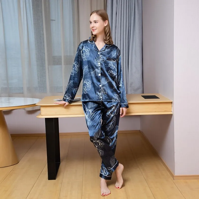 Comfortable and Lightweight Spring Floral Print Sleepwear Match Sets