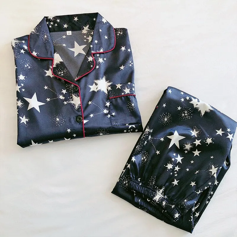 Comfortable and Lightweight Spring Floral Print Sleepwear Match Sets