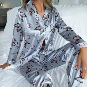 Comfortable and Lightweight Spring Floral Print Sleepwear Match Sets