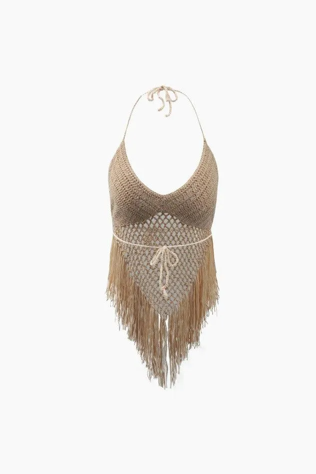 Crochet Fringe Hem Cami Top