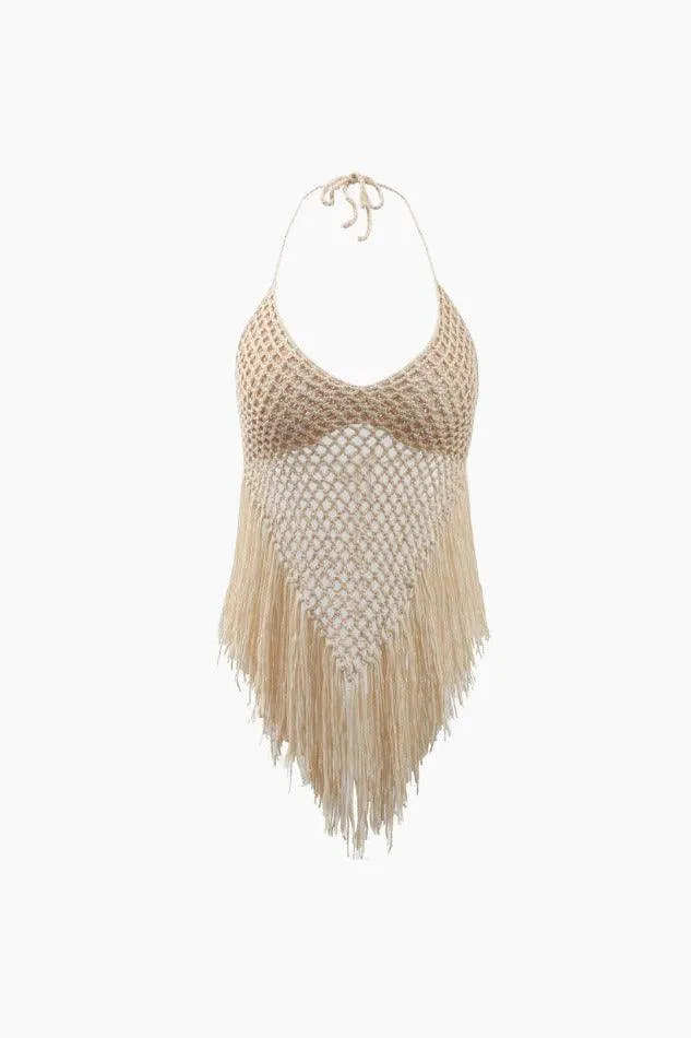 Crochet Fringe Hem Cami Top