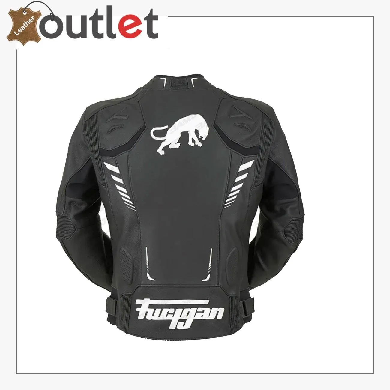 Custom Black And White Racing Motorcycle Jacket