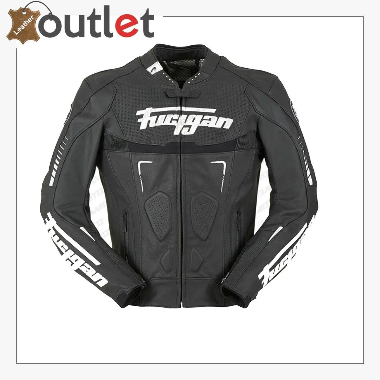 Custom Black And White Racing Motorcycle Jacket