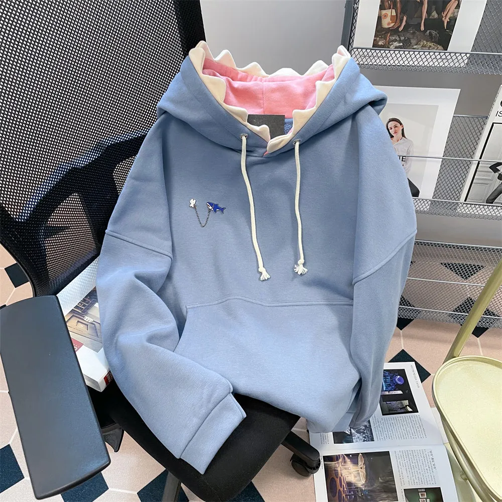 Cute and Funny Shark Sweatshirt Spring and Fall Oversize Hoodie