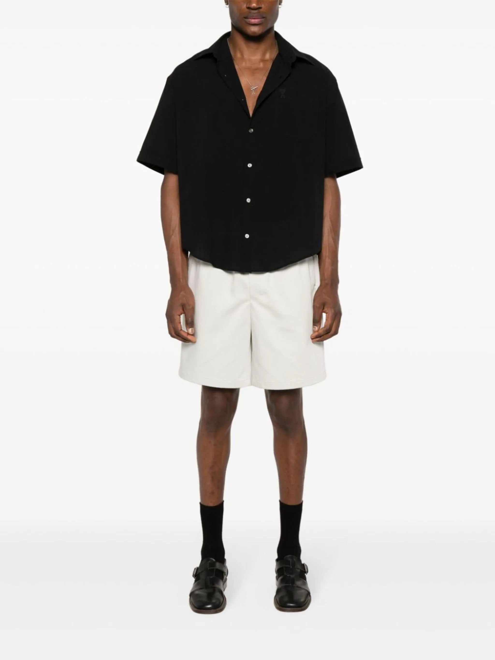 ELASTICATED-WAISTBAND CHINO SHORTS