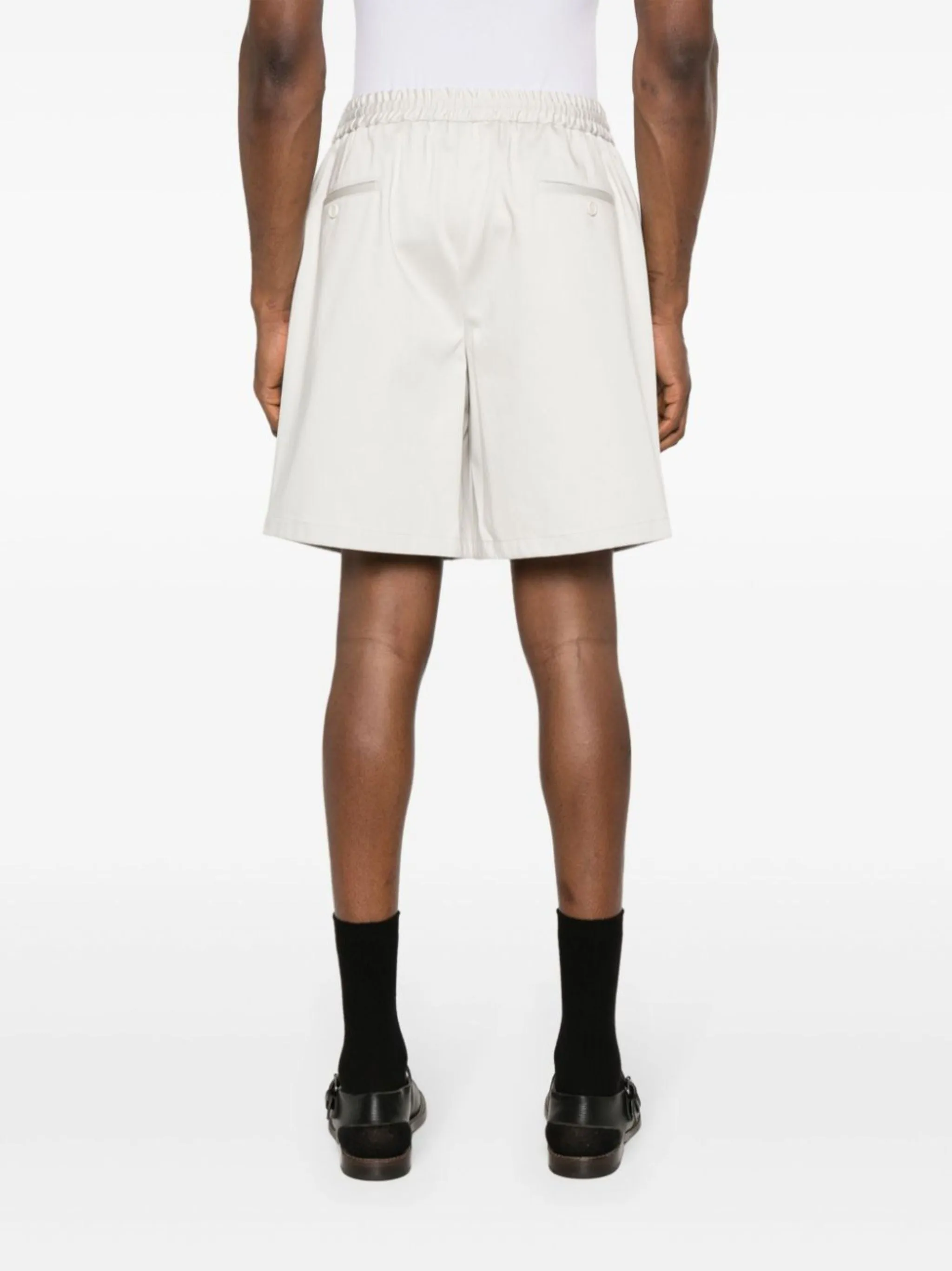 ELASTICATED-WAISTBAND CHINO SHORTS