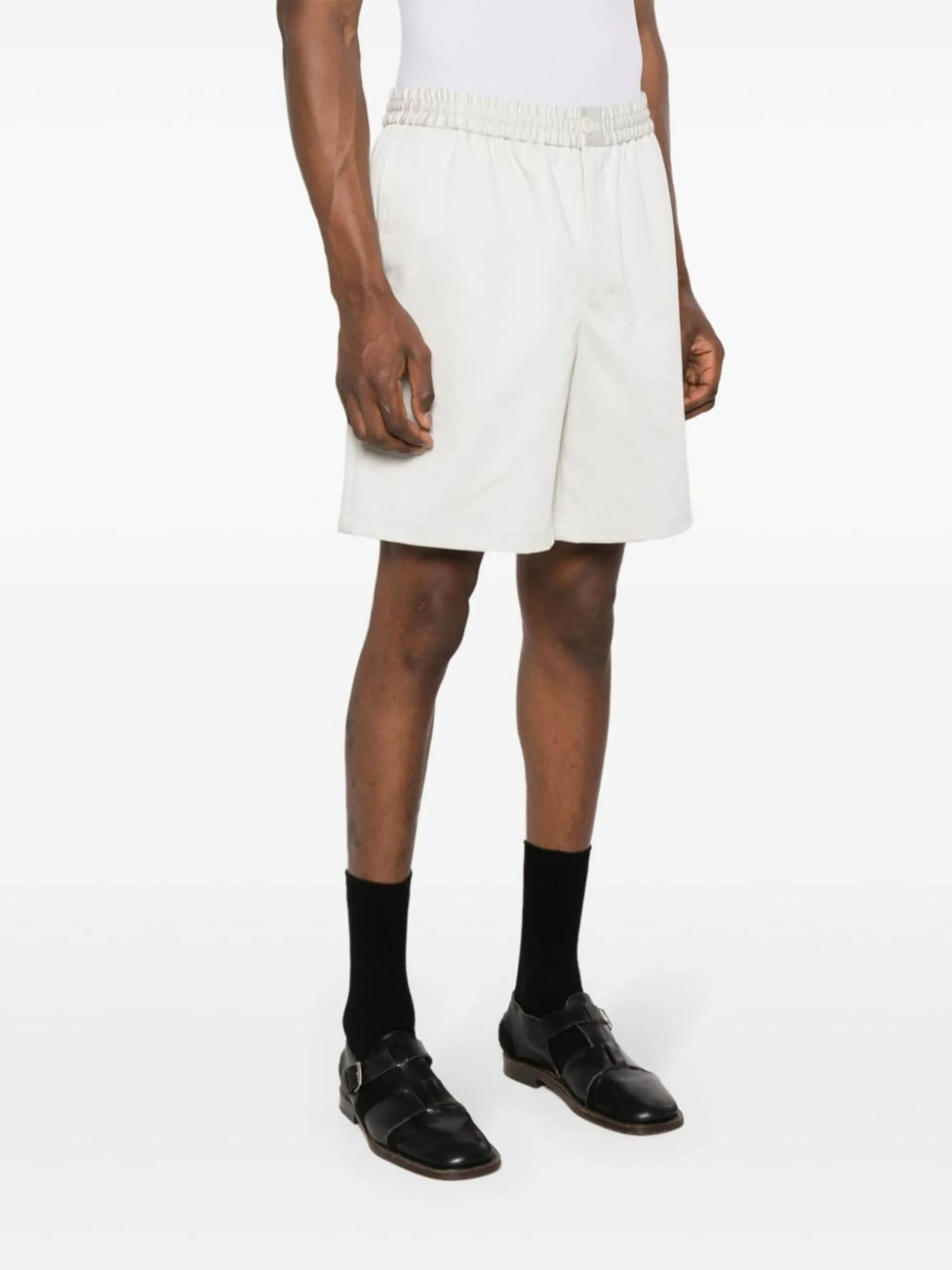 ELASTICATED-WAISTBAND CHINO SHORTS