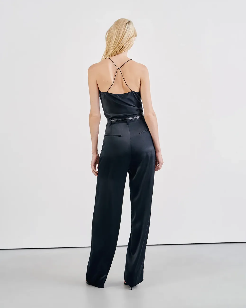 ETIENNE PLEATED SILK PANT