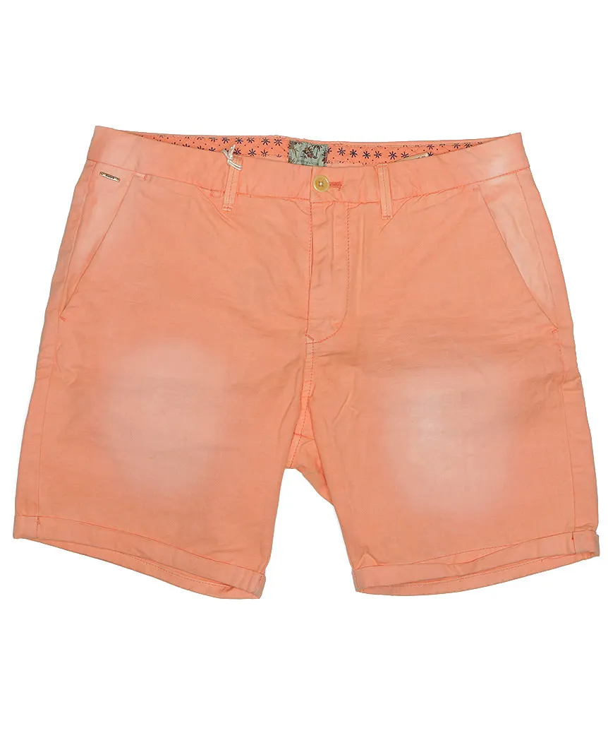 Garment Dyed Slub Shorts Coral