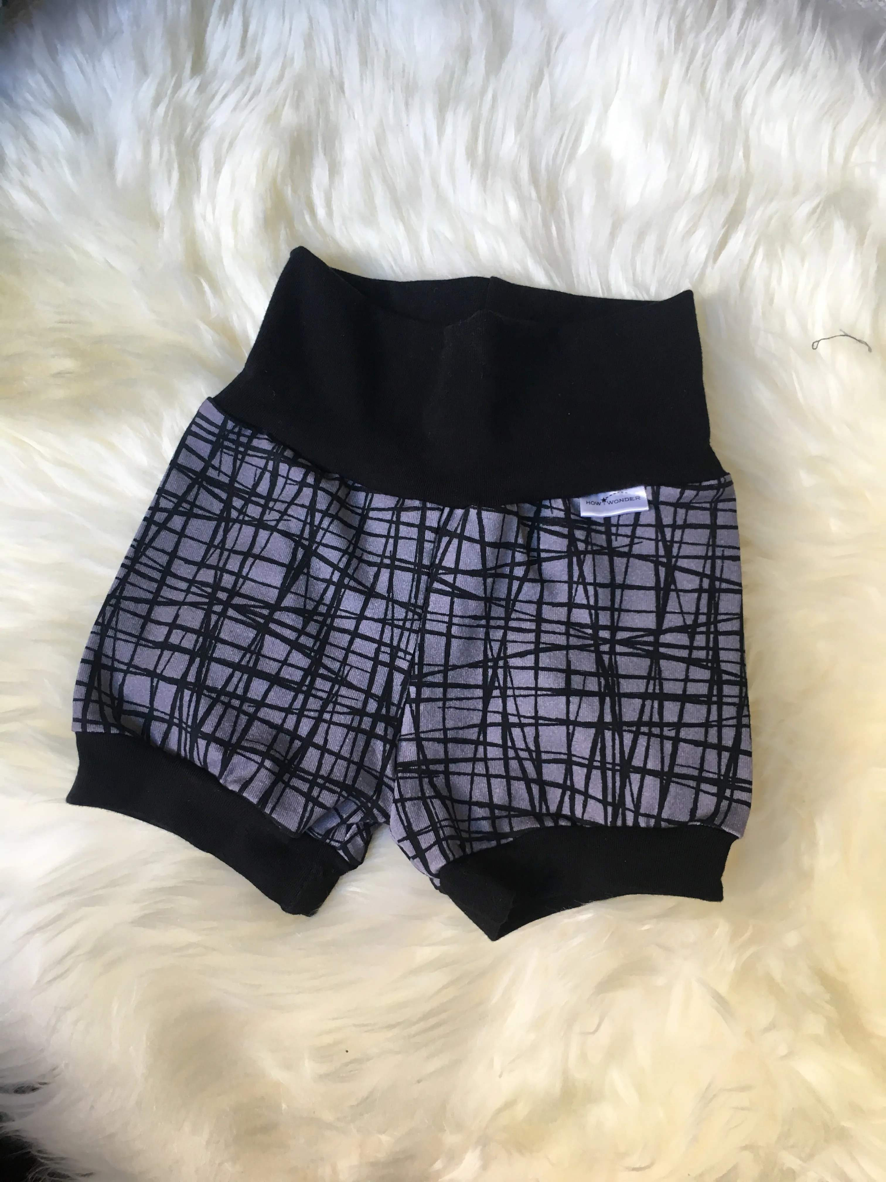 Grey Grid Shorts