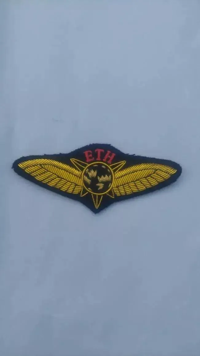 Handmade Gold Pilot Wings Badge - Custom Aviation Emblem