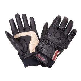 Indian Motorcycle Womens Leather Retro 2 Riding Standard Gloves Black