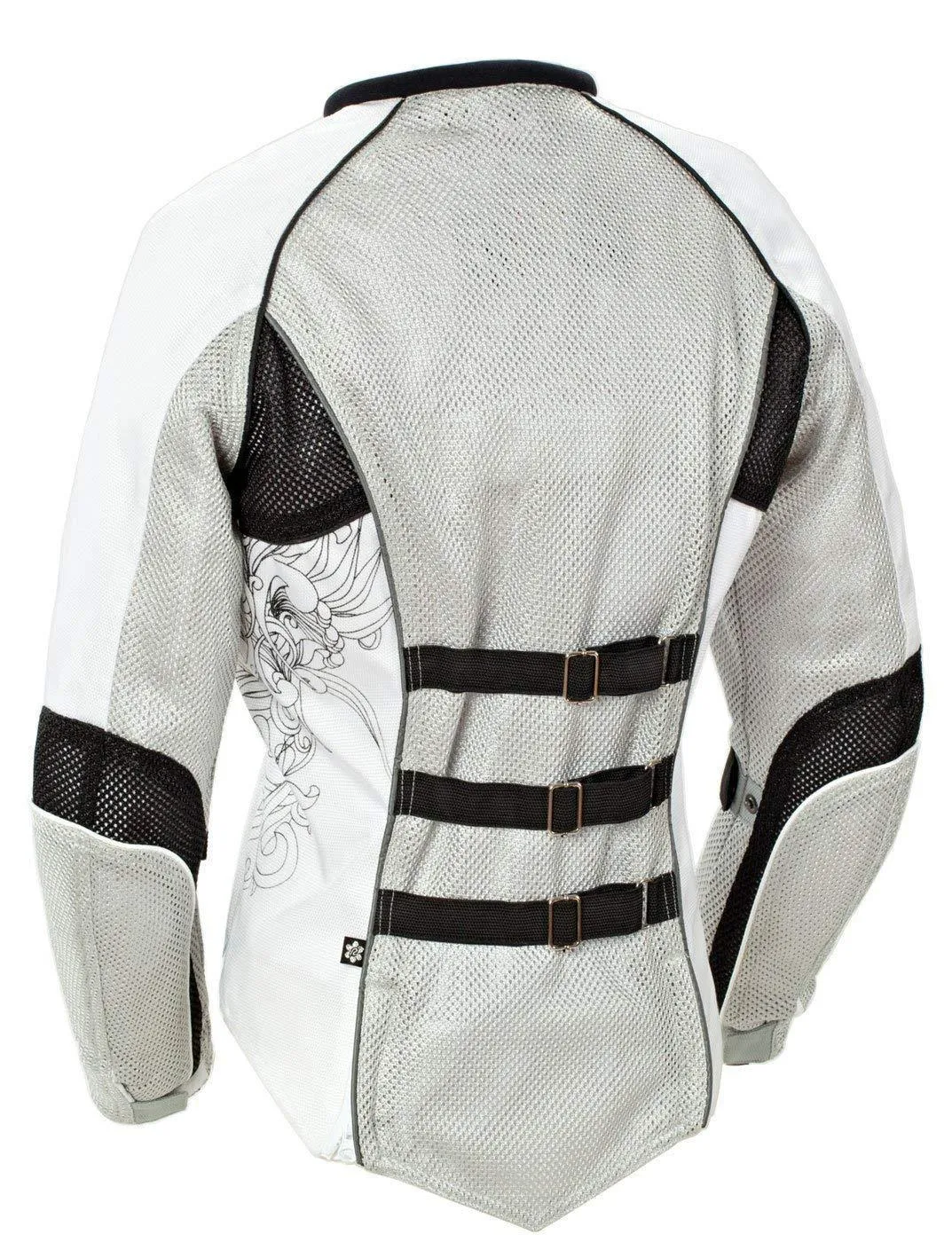 Joe Rocket 'Cleo 2.2' Womens Silver/Black/White Mesh Motorcycle Jacket