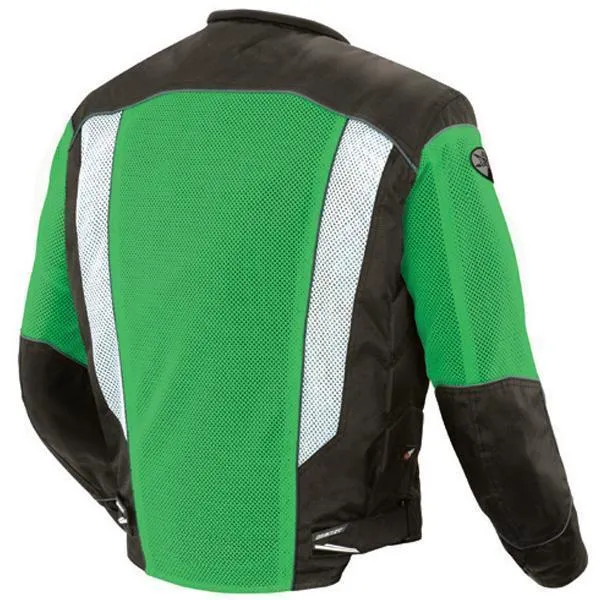 Joe Rocket 'Phoenix 5.0' Mens Green/Black Mesh Motorcycle Jacket