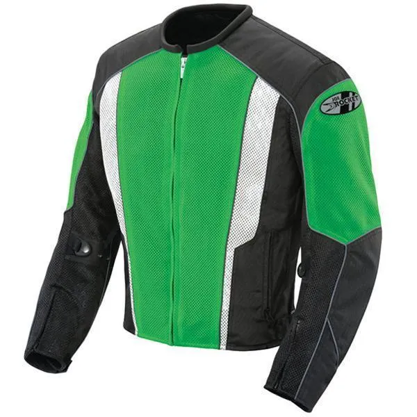 Joe Rocket 'Phoenix 5.0' Mens Green/Black Mesh Motorcycle Jacket