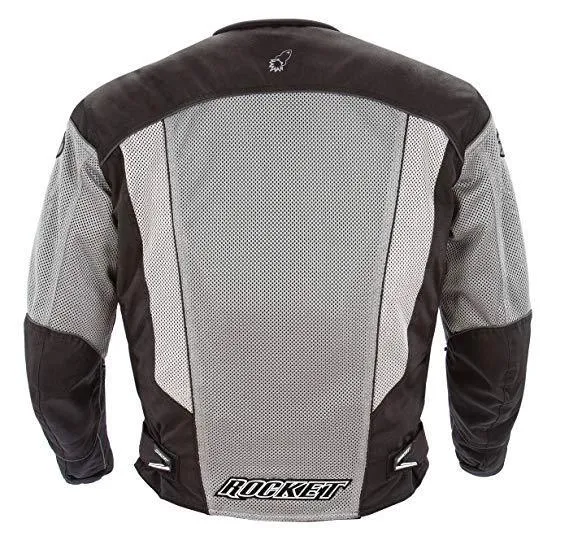 Joe Rocket 'Phoenix 5.0' Mens Grey/Black Mesh Motorcycle Jacket