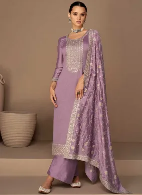 Lavender Sequence Embroidery Salwar Kameez