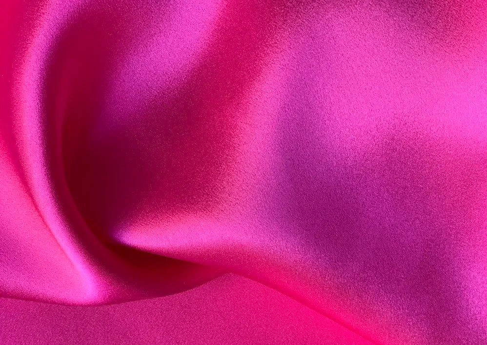 Magnificent Magenta Silk Satin Charmeuse (Made in Italy)