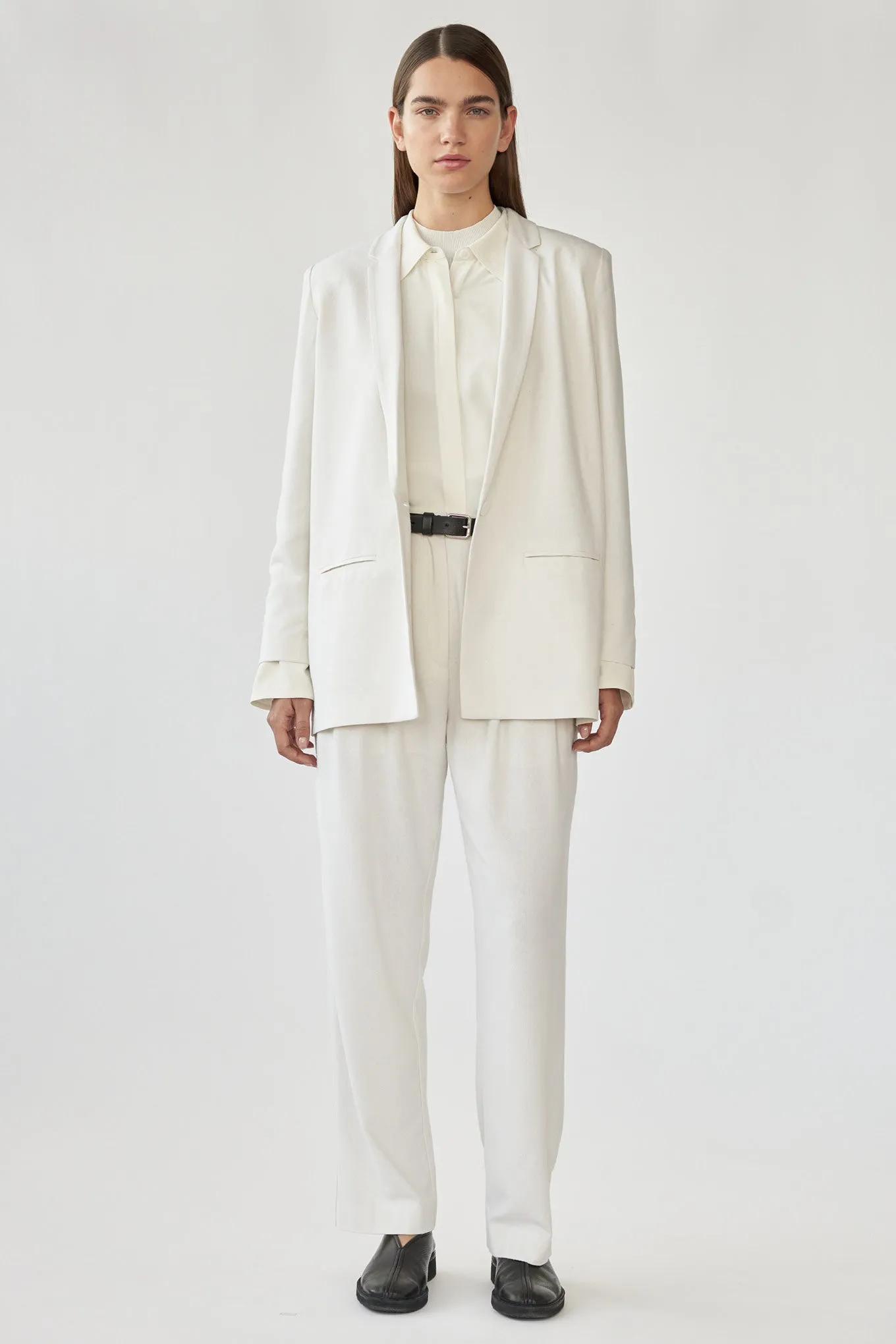 MENA BLAZER - OFF WHITE - RAW SILK