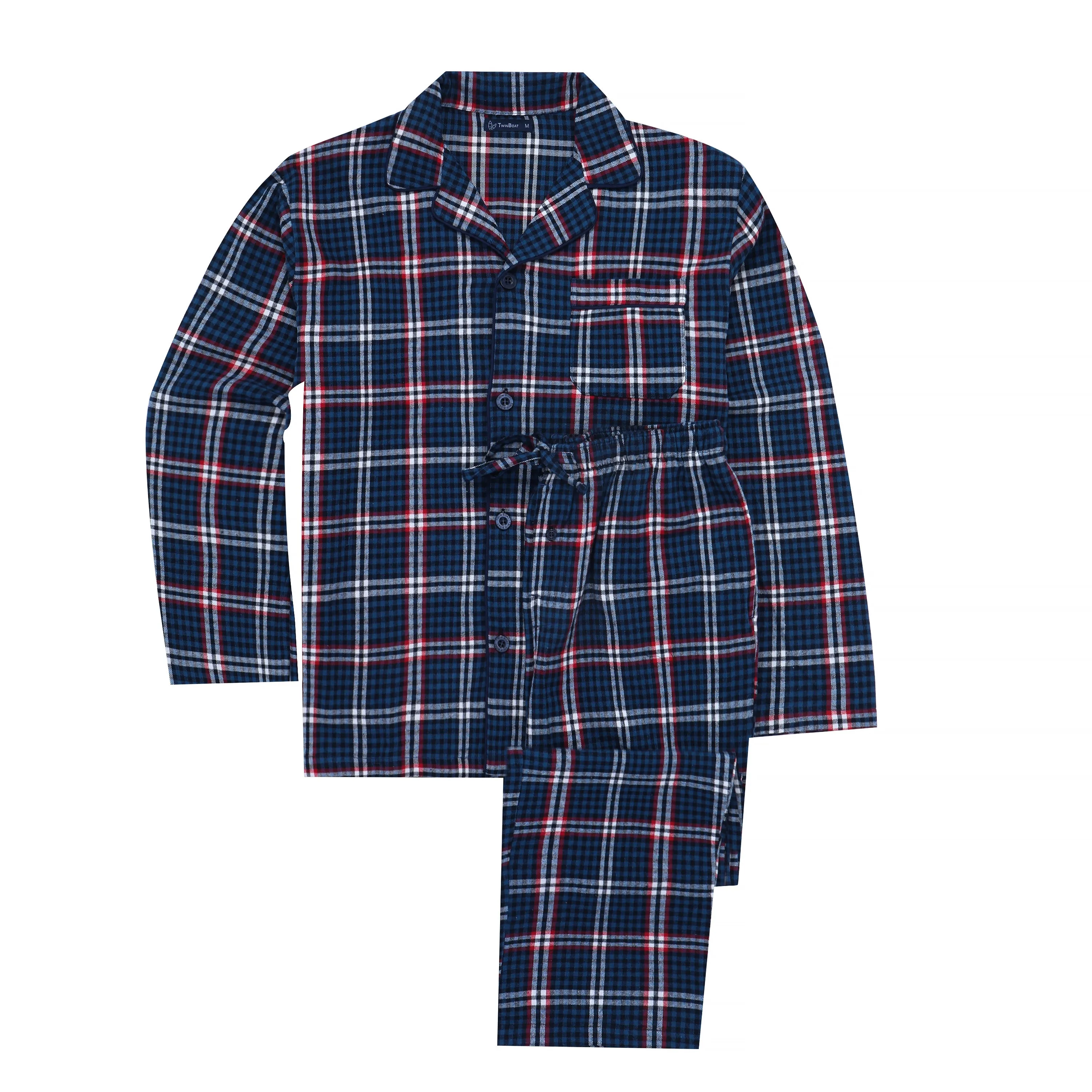 Men's 100% Cotton Flannel Pajama Set