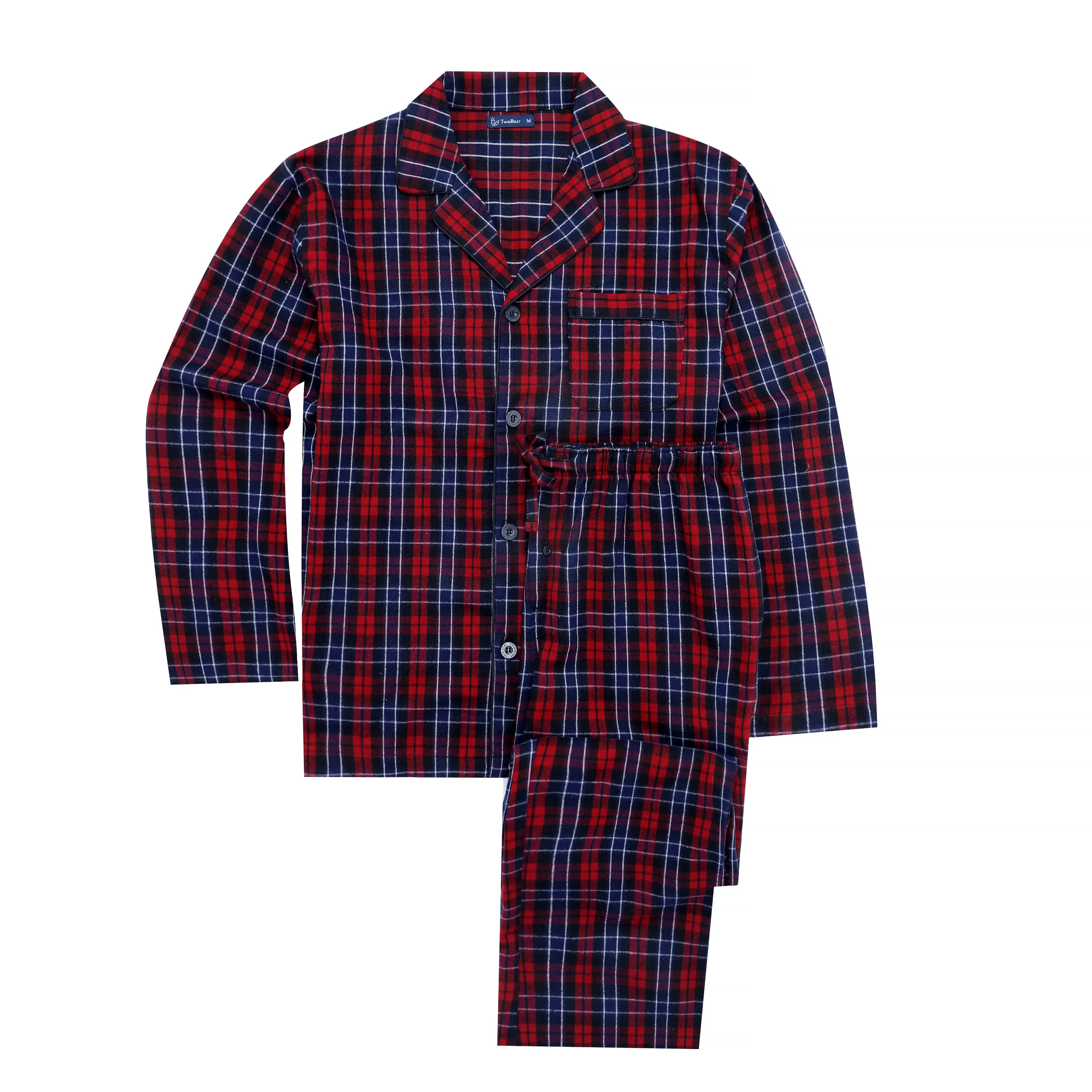 Men's 100% Cotton Flannel Pajama Set