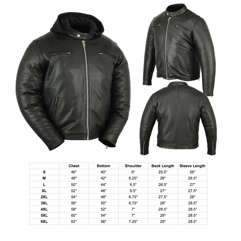 Men's Sport Scooter Jacket w/ Removable Hood