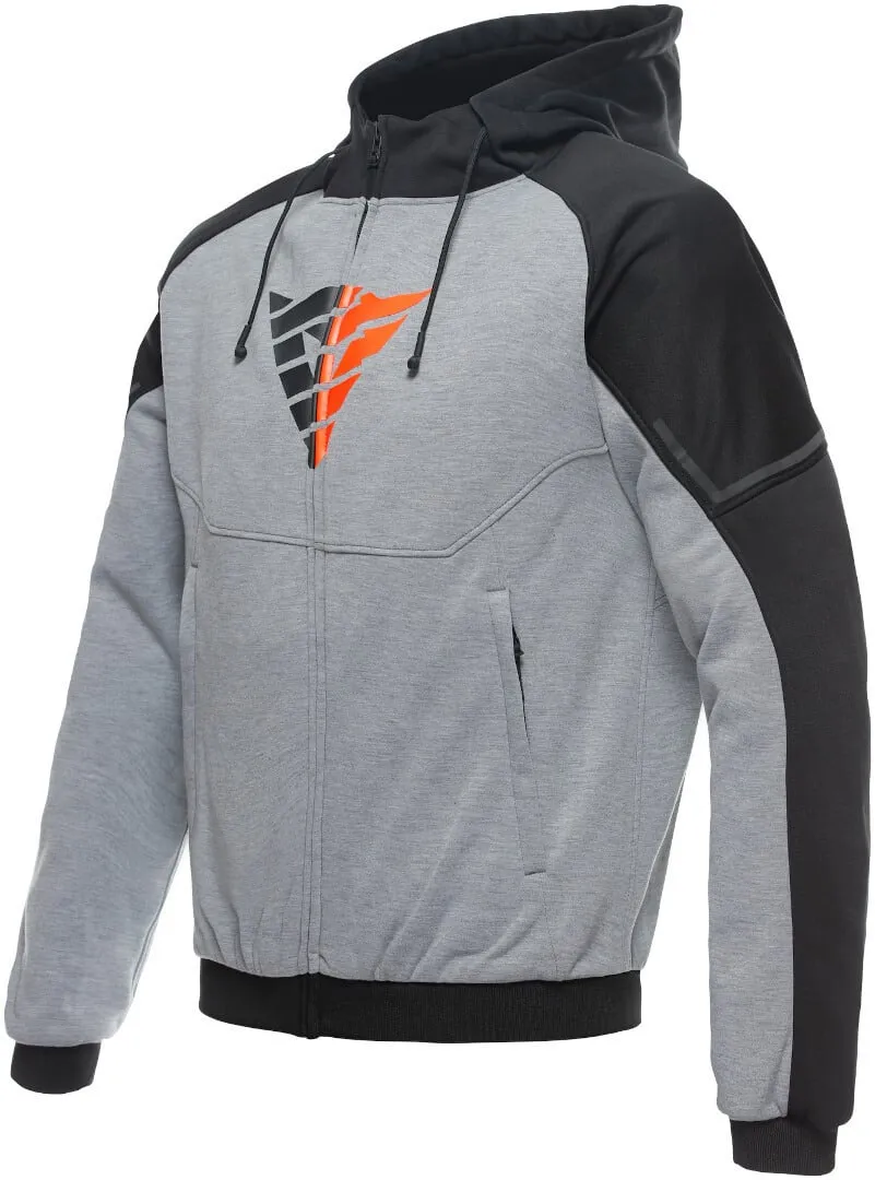 Motorcycle sweatshirt Dainese Daemon-X Safety Zip, gray