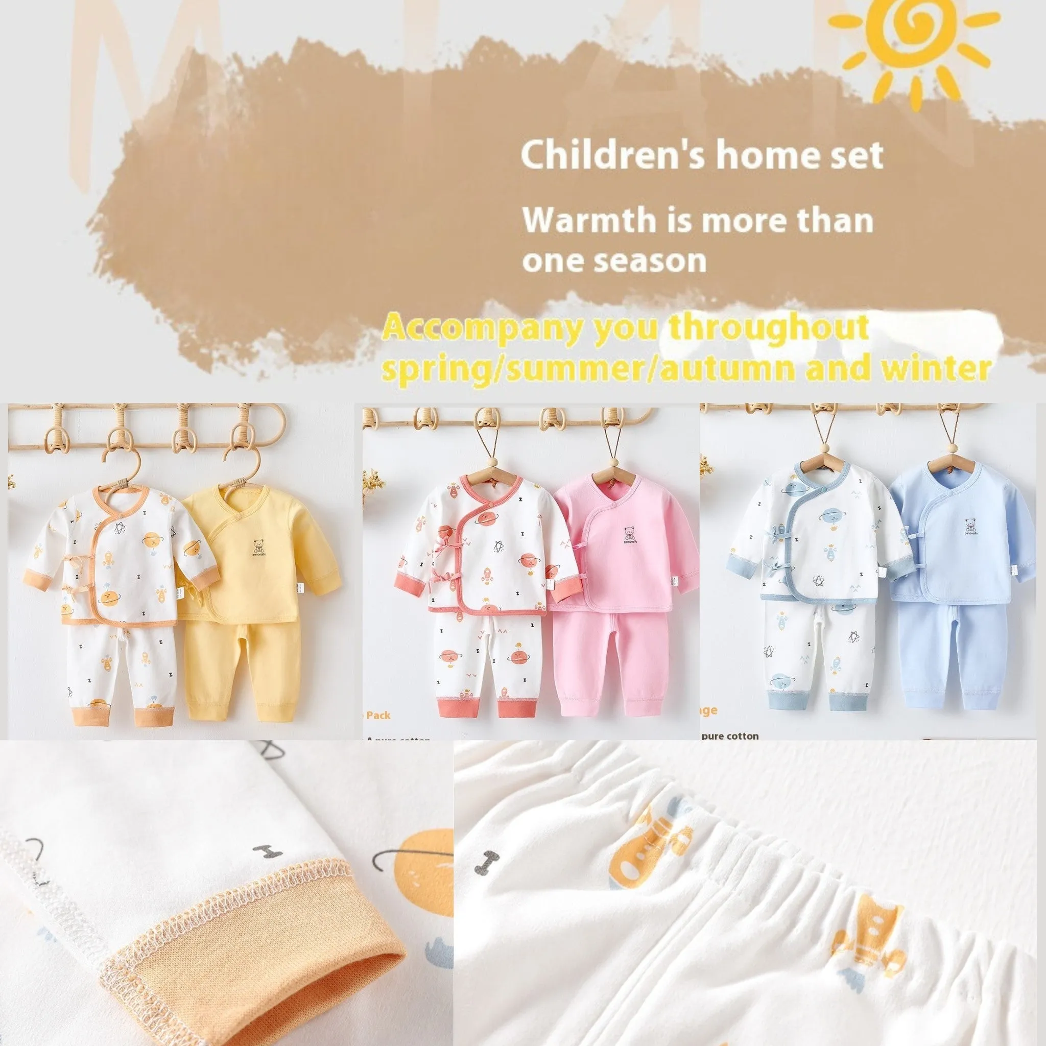 Newborn Pure Cotton Sleepwear (2 sets)