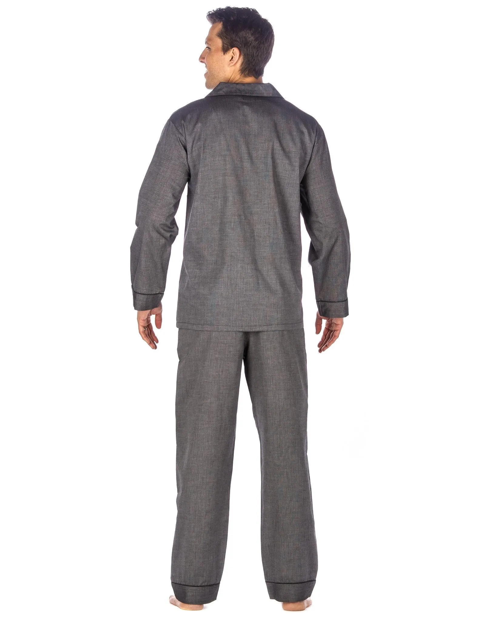 Noble Mount Mens Premium 100% Cotton Woven Pajama Sleepwear Set