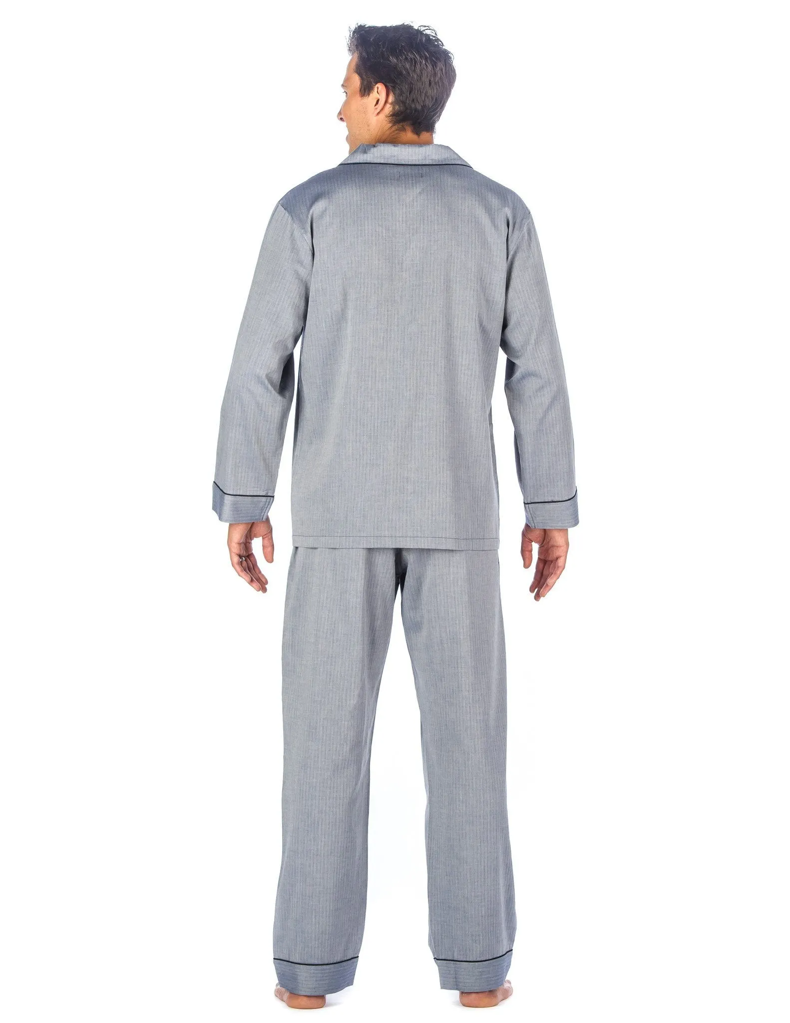 Noble Mount Mens Premium 100% Cotton Woven Pajama Sleepwear Set