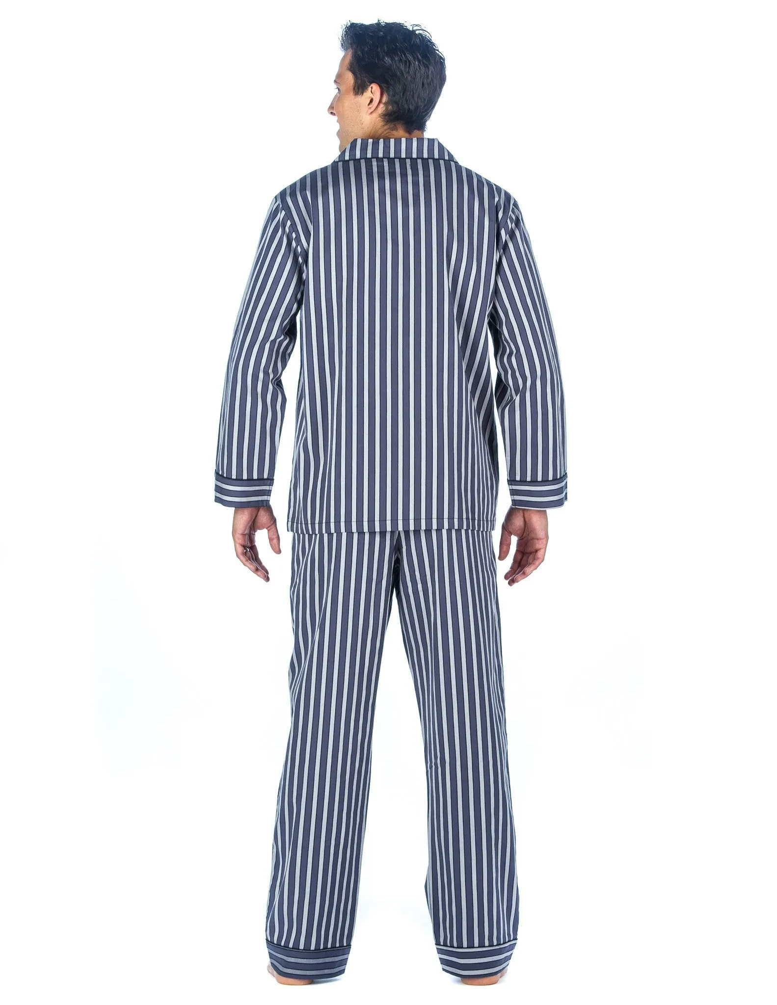 Noble Mount Mens Premium 100% Cotton Woven Pajama Sleepwear Set