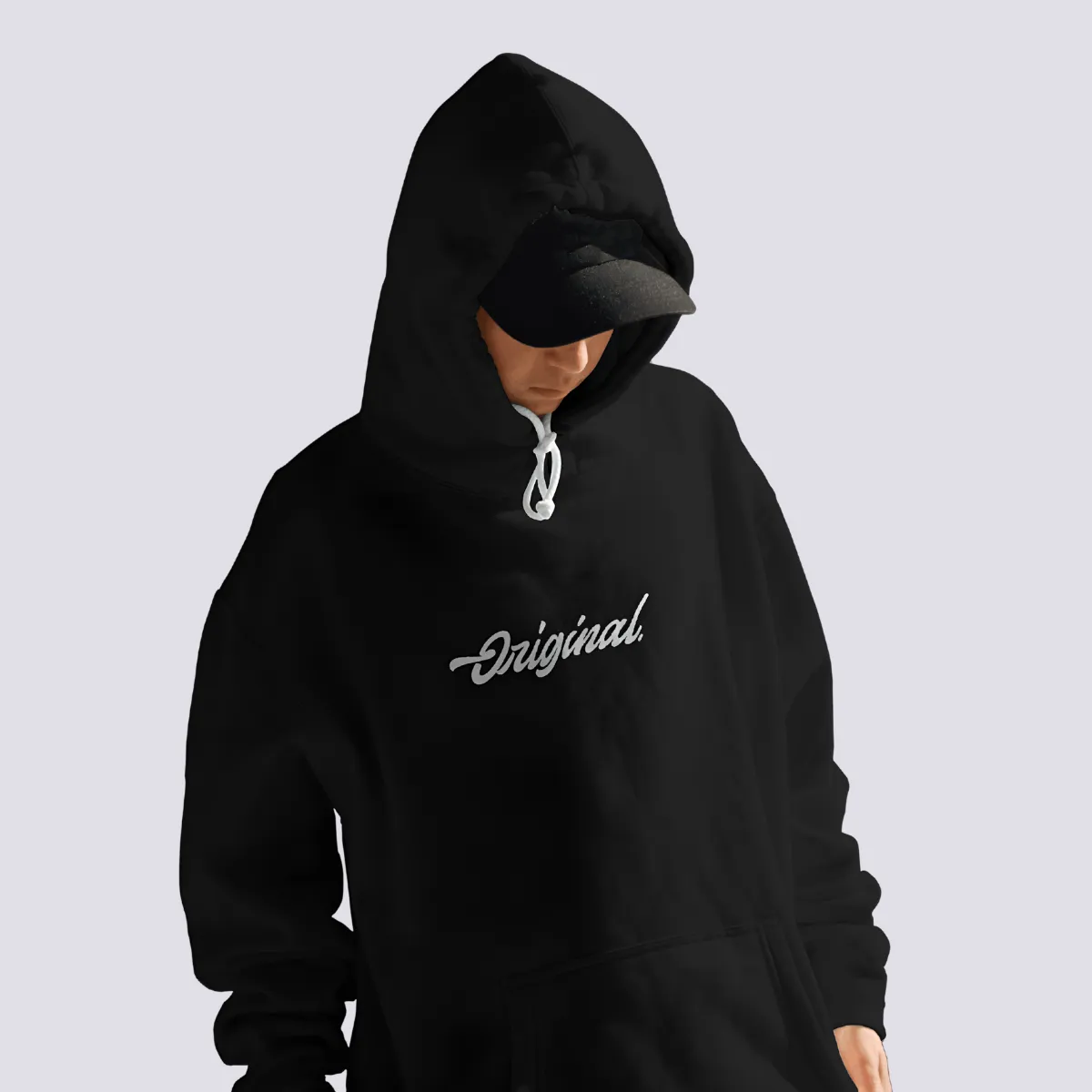 Original Relaxed Fit Black Hoodie For Men By DemonWear