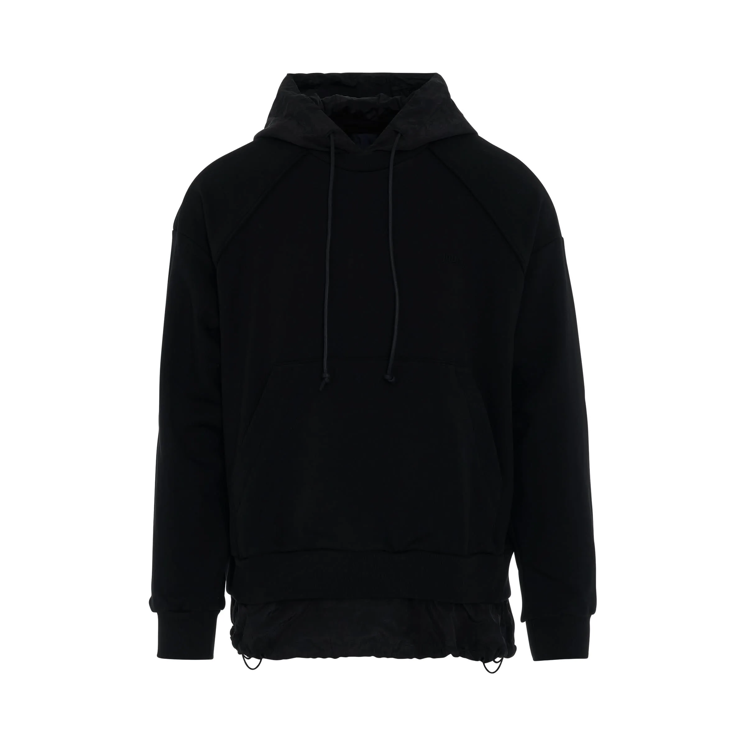 Oversize Drawstring Hoodie in Black