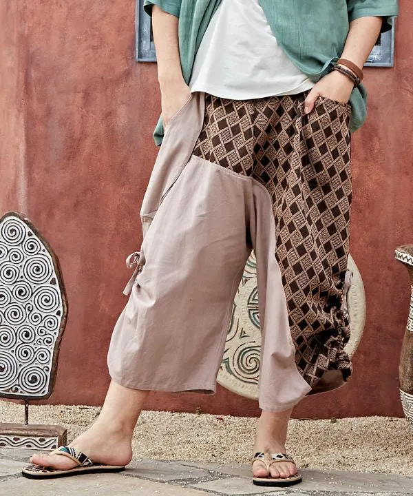 Patchwork Harem Pants