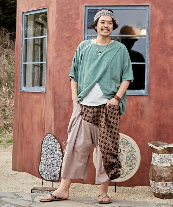 Patchwork Harem Pants