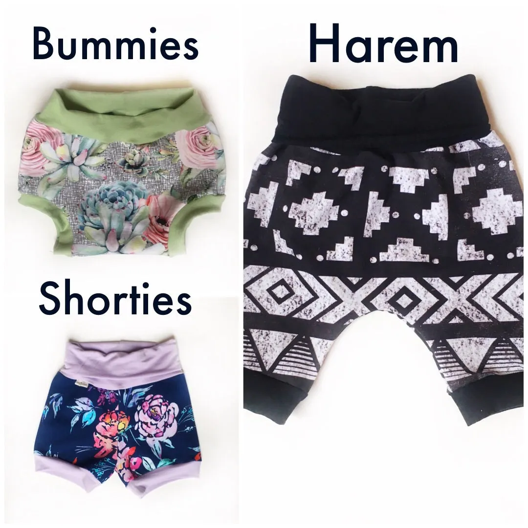 Pineapple Shorts Harems, Grow-With-Me