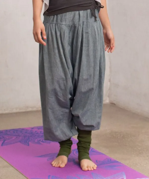 Plain Drawstring Unisex Harem Pants